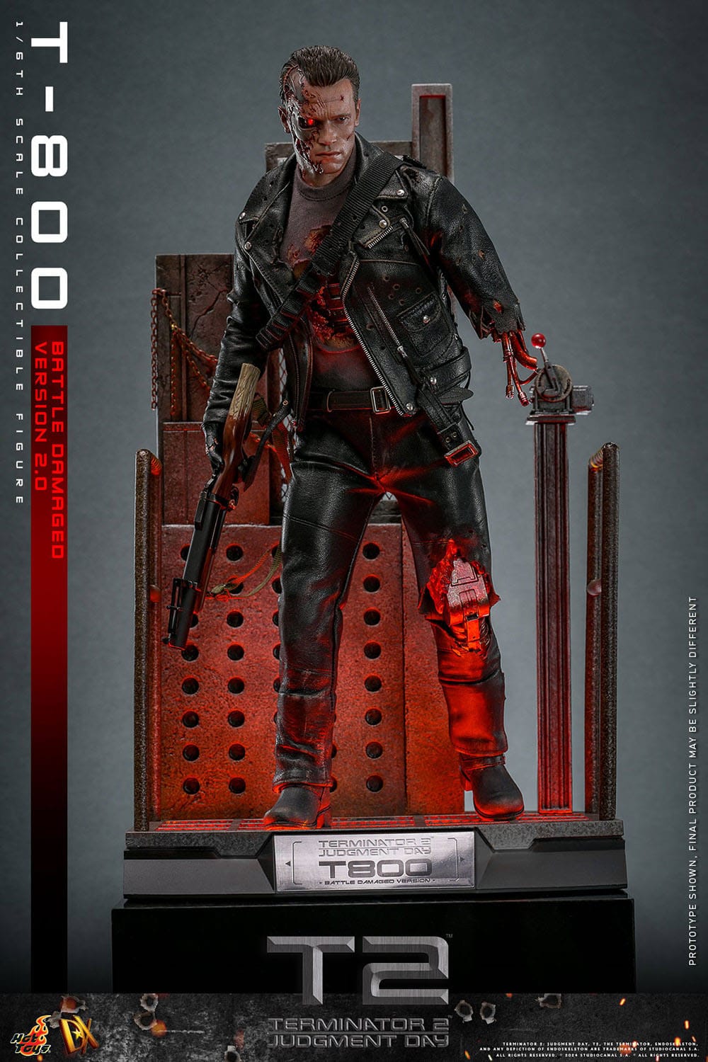 Terminator 2 Movie Masterpiece Actionfigur 1/6 T-800 Battle Damaged Version 2.0 32 cm