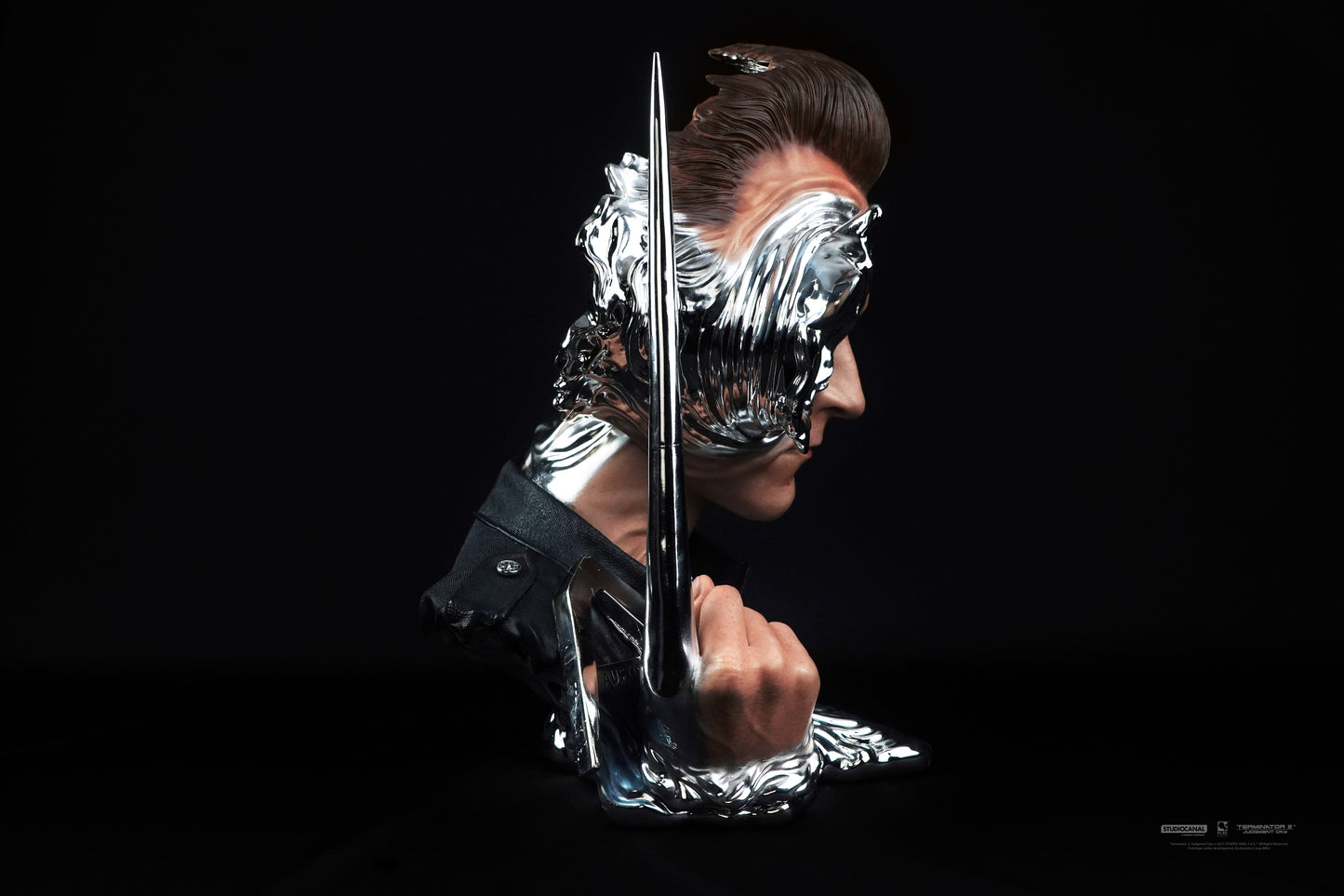 Terminator 2 - T-1000 1:1 Scale DELUXE Art Mask - Painted