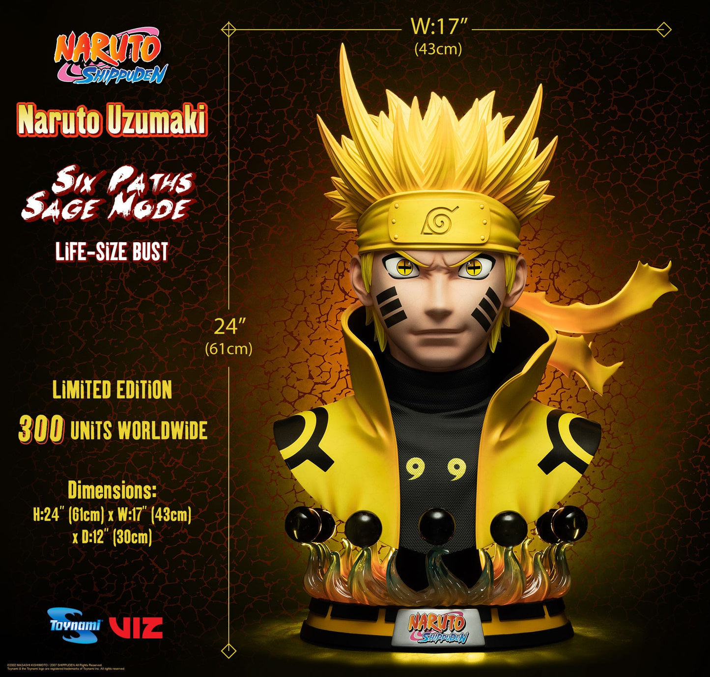 Naruto Shippuden Büste 1/1 Naruto Six Paths Sage Mode 61 cm