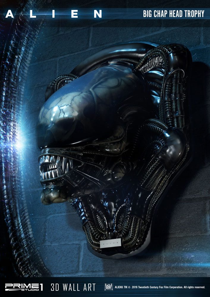 Alien 3D Wand-Relief Big Chap Head Trophy 58 cm