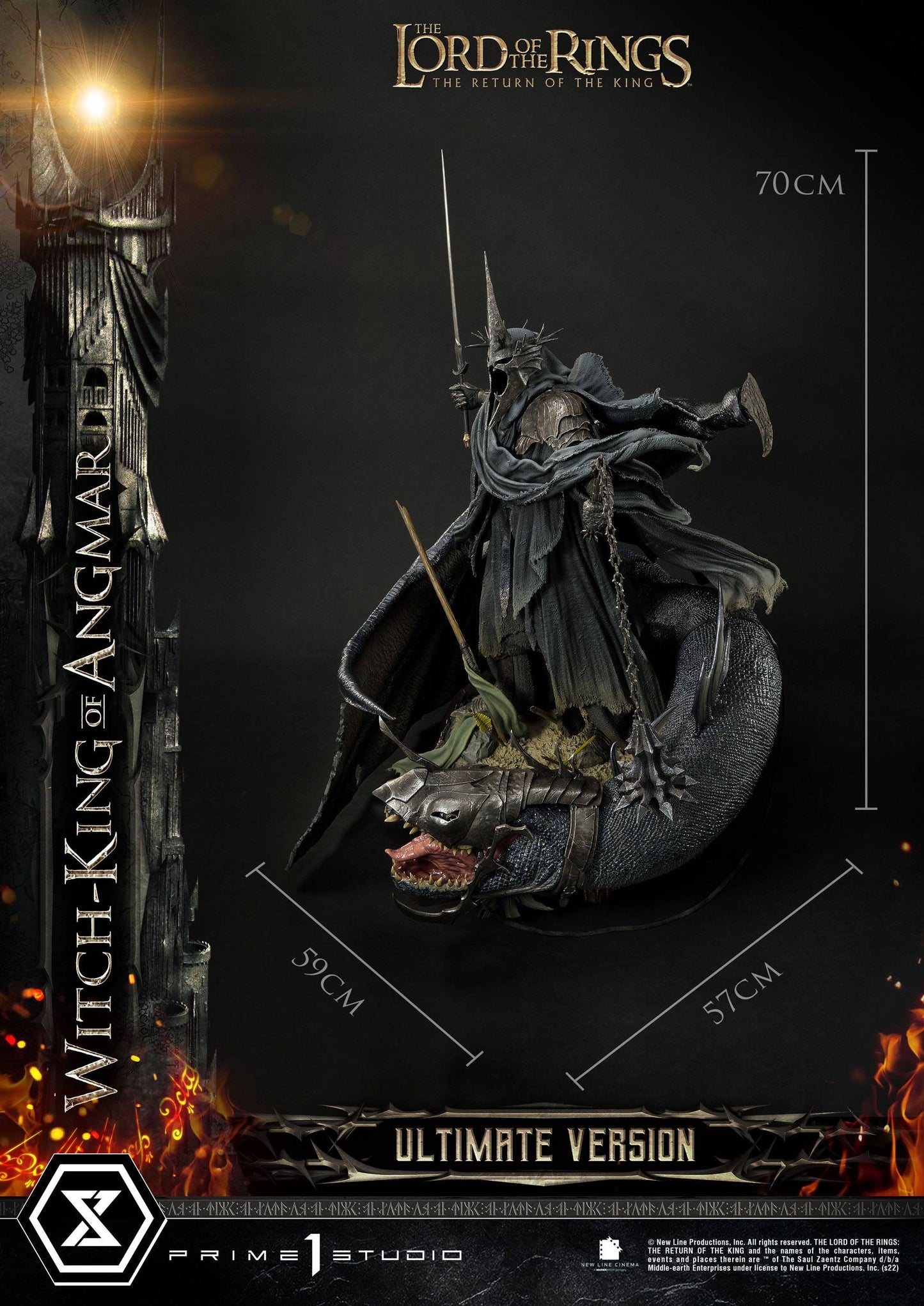 Herr der Ringe Statue 1/4 The Witch King of Angmar Ultimate Version 70 cm