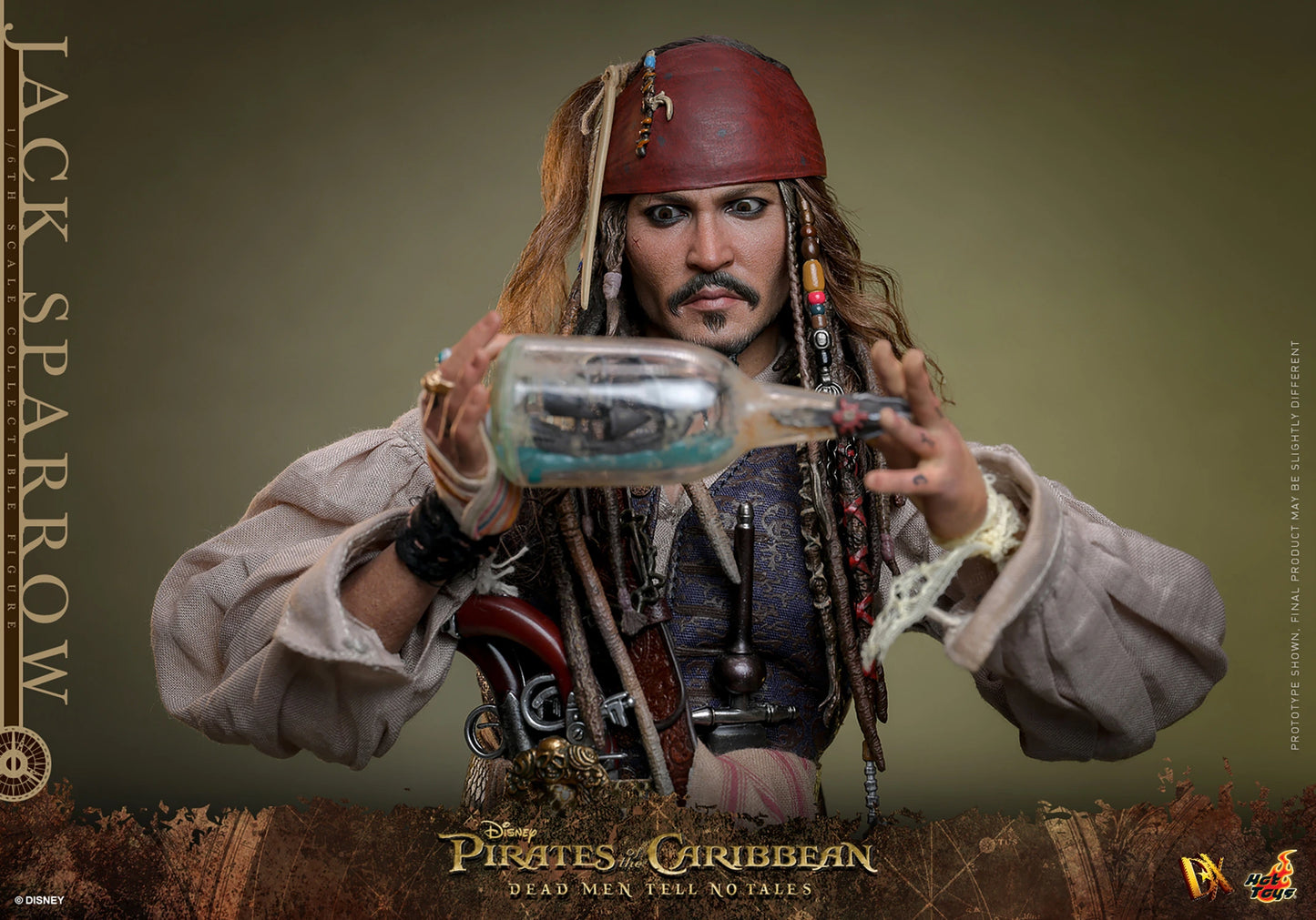 Pirates of the Caribbean: Dead Men Tell No Tales - Jack Sparrow 1:6 Scale Figure
