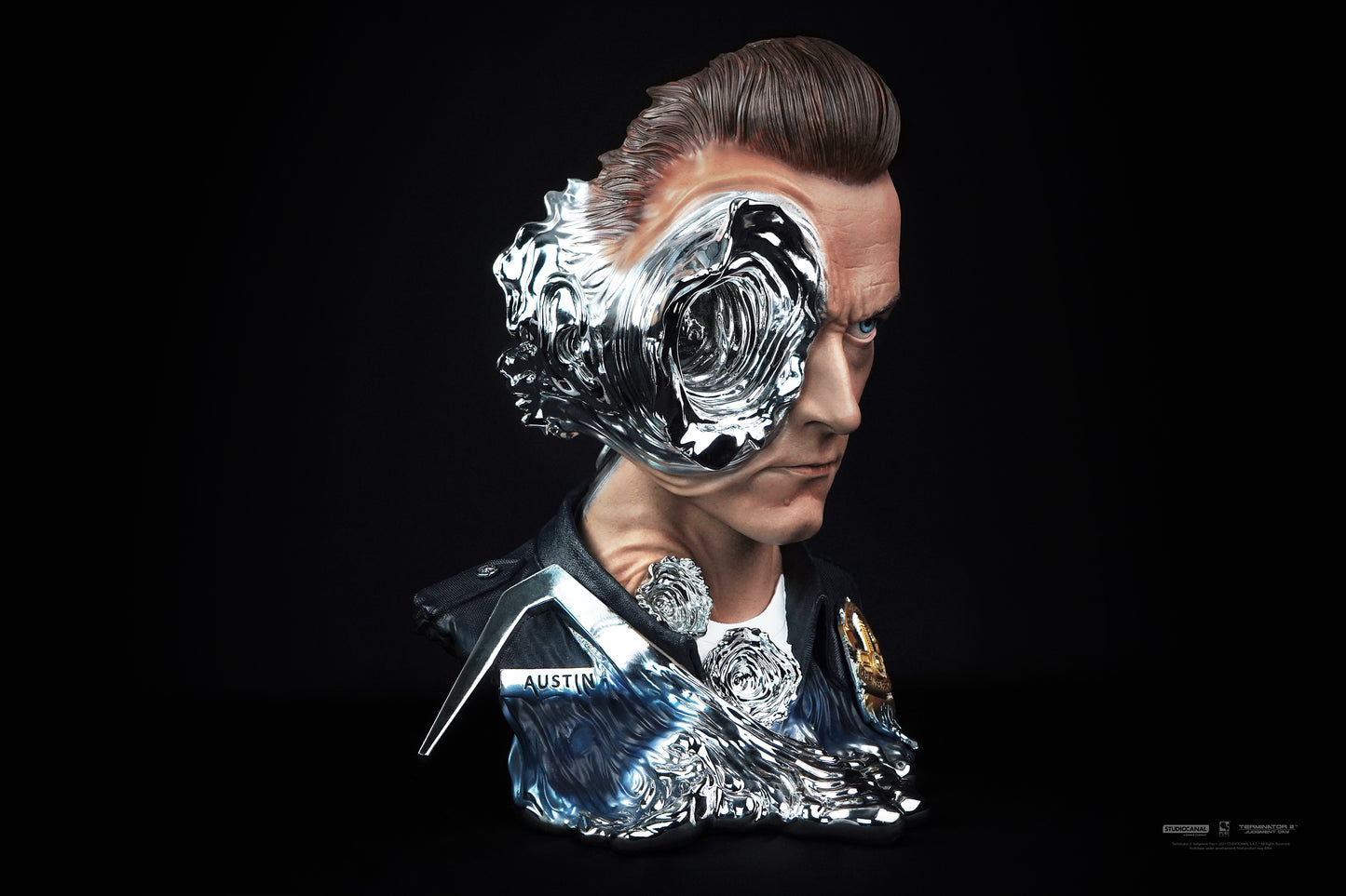 Terminator 2 - T-1000 1:1 Scale Art Mask - Painted