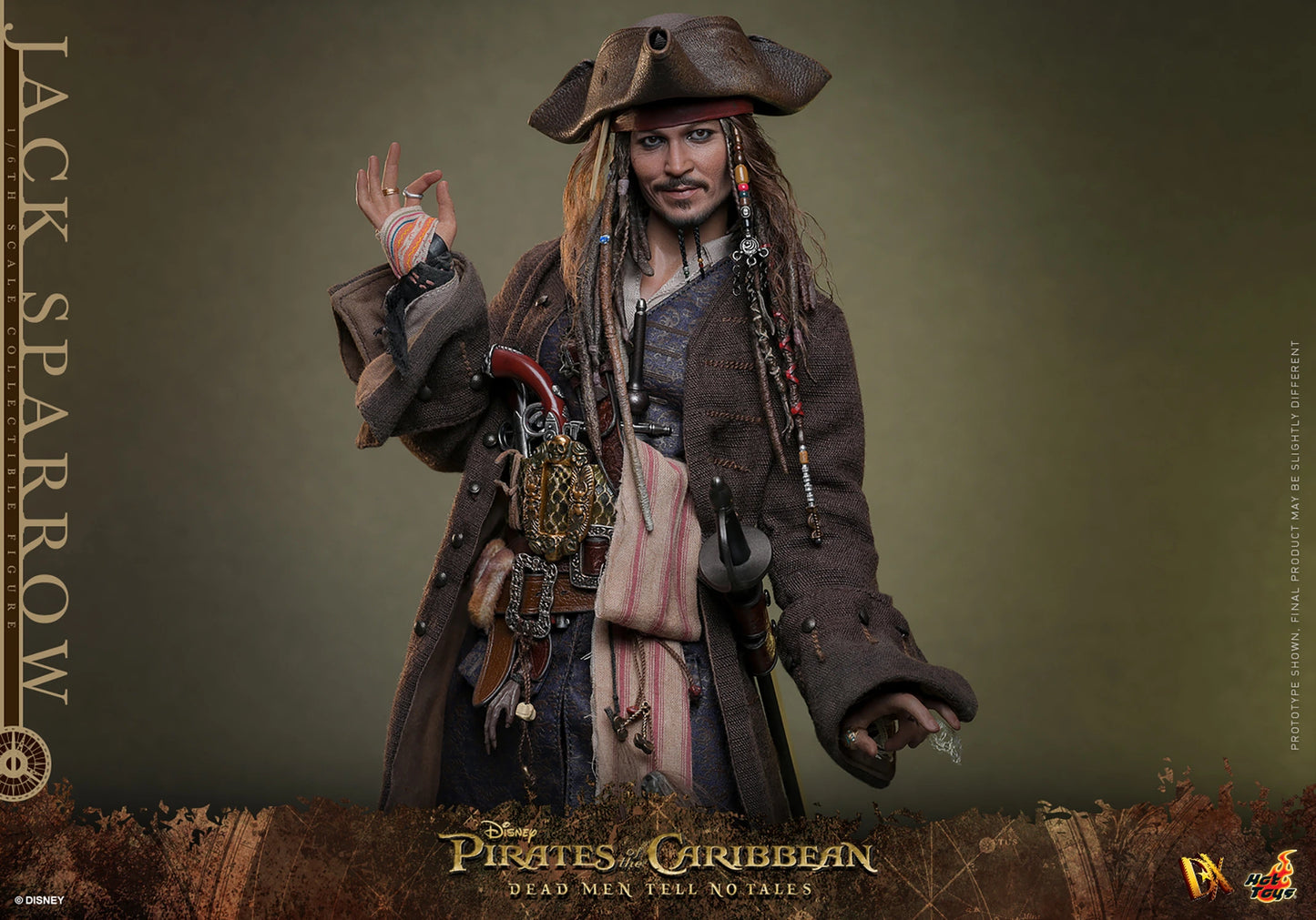 Pirates of the Caribbean: Dead Men Tell No Tales - Jack Sparrow 1:6 Scale Figure
