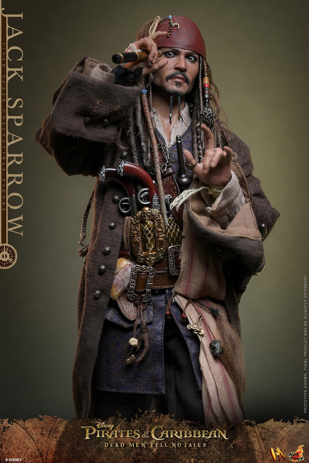 Pirates of the Caribbean: Dead Men Tell No Tales - Jack Sparrow 1:6 Scale Figure
