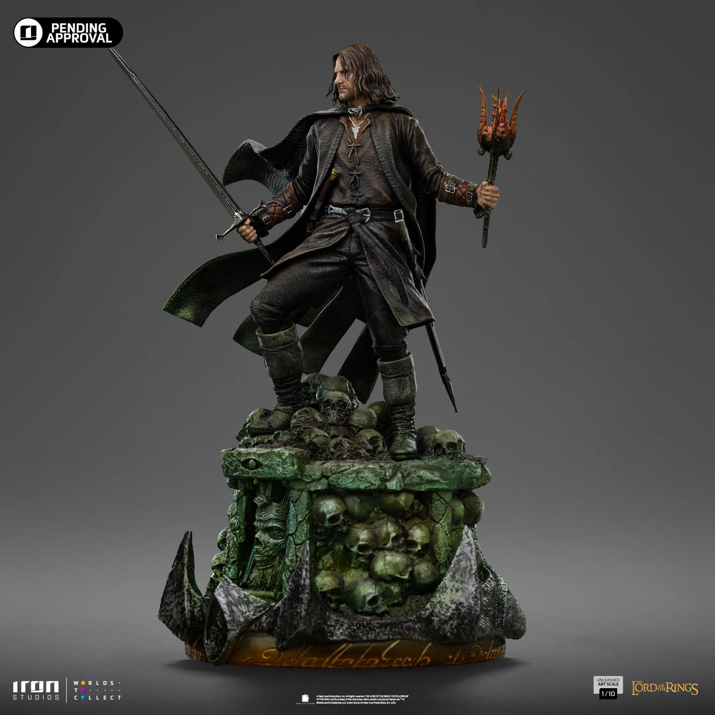 Statue Aragorn Unleashed - The Lord of the Rings - Art Scale 1/10 - Iron Studios