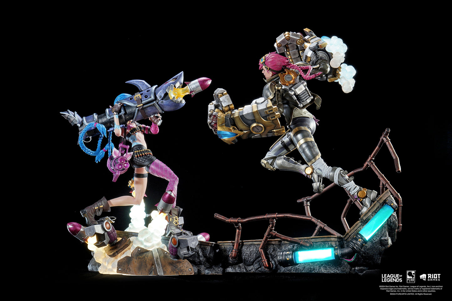League Of Legends - Jinx & Vi 1:6 Scale Statue Bundle