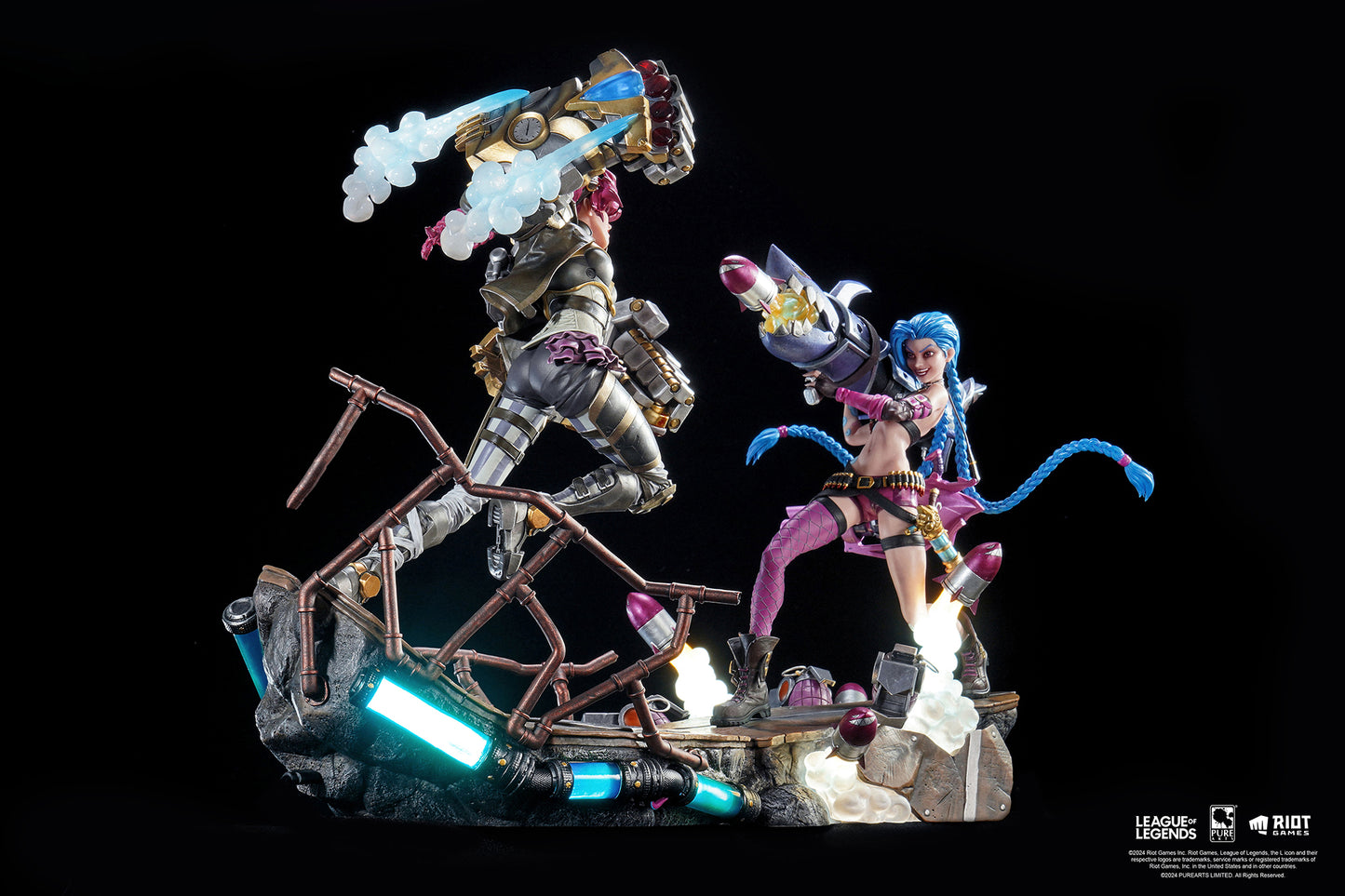 League Of Legends - Jinx & Vi 1:6 Scale Statue Bundle