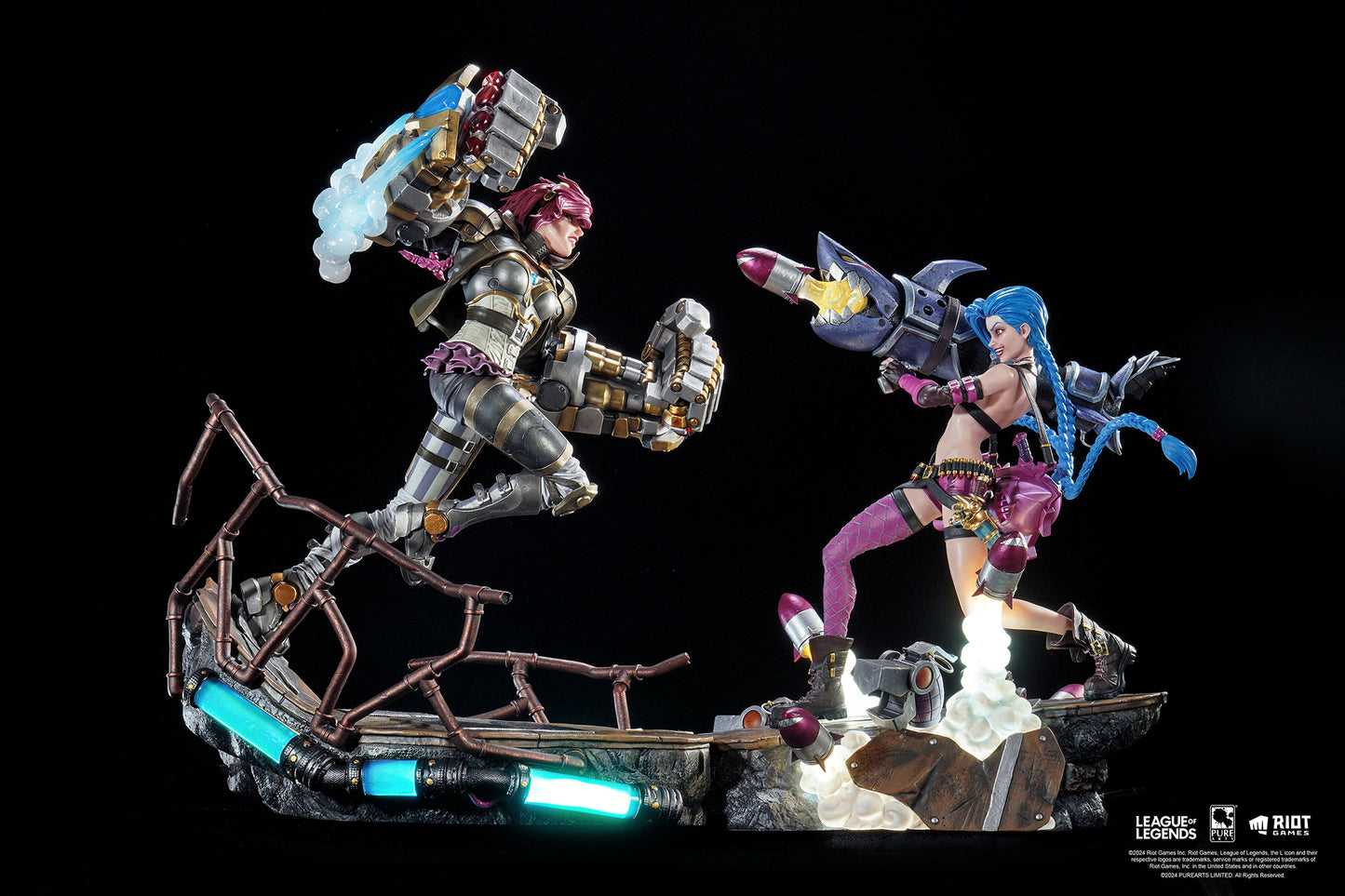 League Of Legends - Jinx & Vi 1:6 Scale Statue Bundle