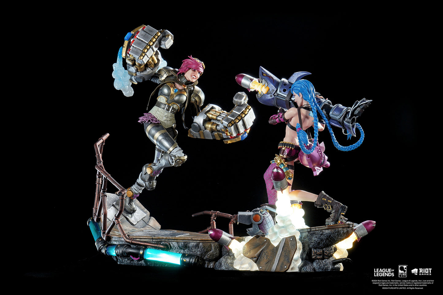 League Of Legends - Jinx & Vi 1:6 Scale Statue Bundle