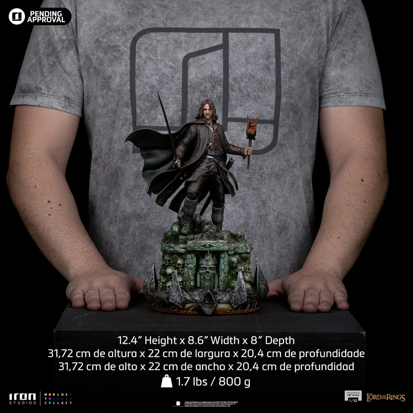 Statue Aragorn Unleashed - The Lord of the Rings - Art Scale 1/10 - Iron Studios