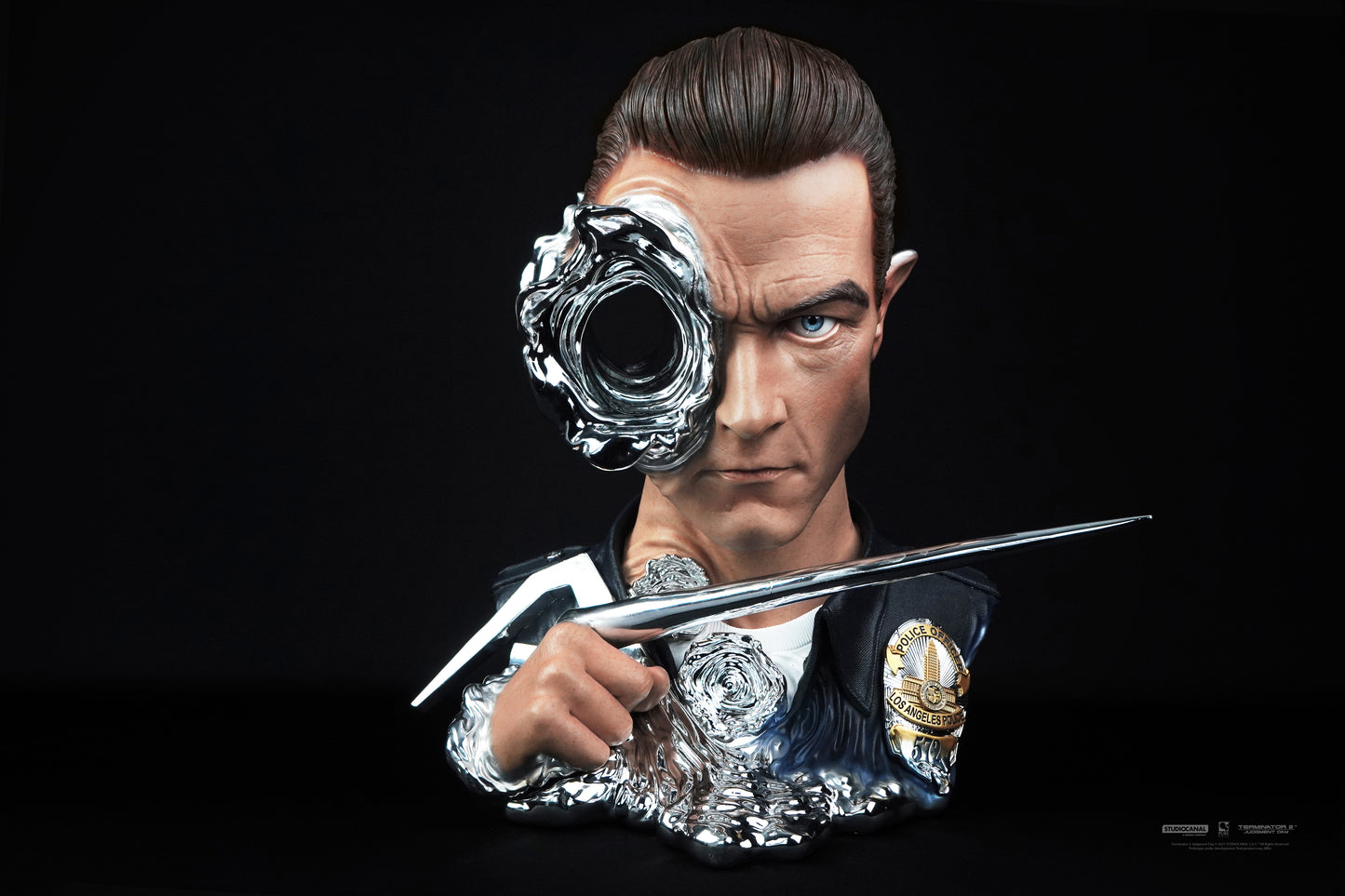 Terminator 2 - T-1000 1:1 Scale DELUXE Art Mask - Painted