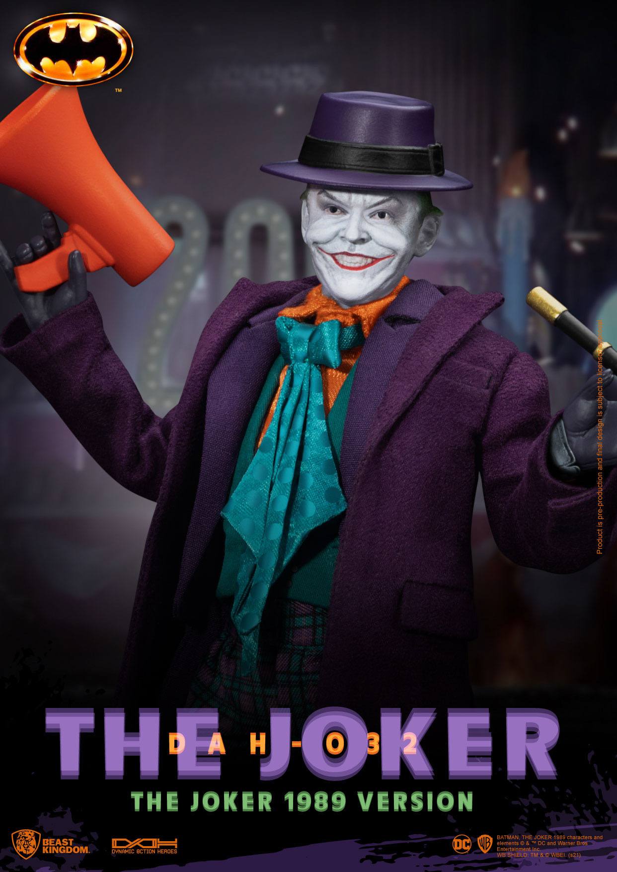 Batman 1989 Dynamic 8ction Heroes Actionfigur 1/9 The Joker 21 cm