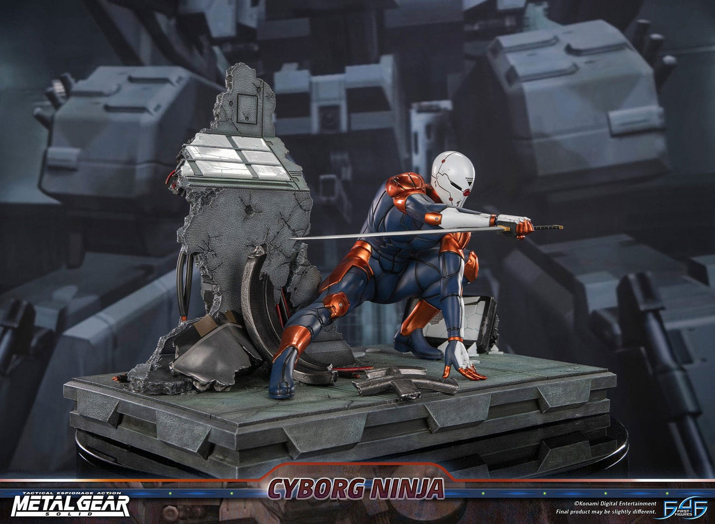 Metal Gear Solid Statue Cyborg Ninja (Gray Fox)