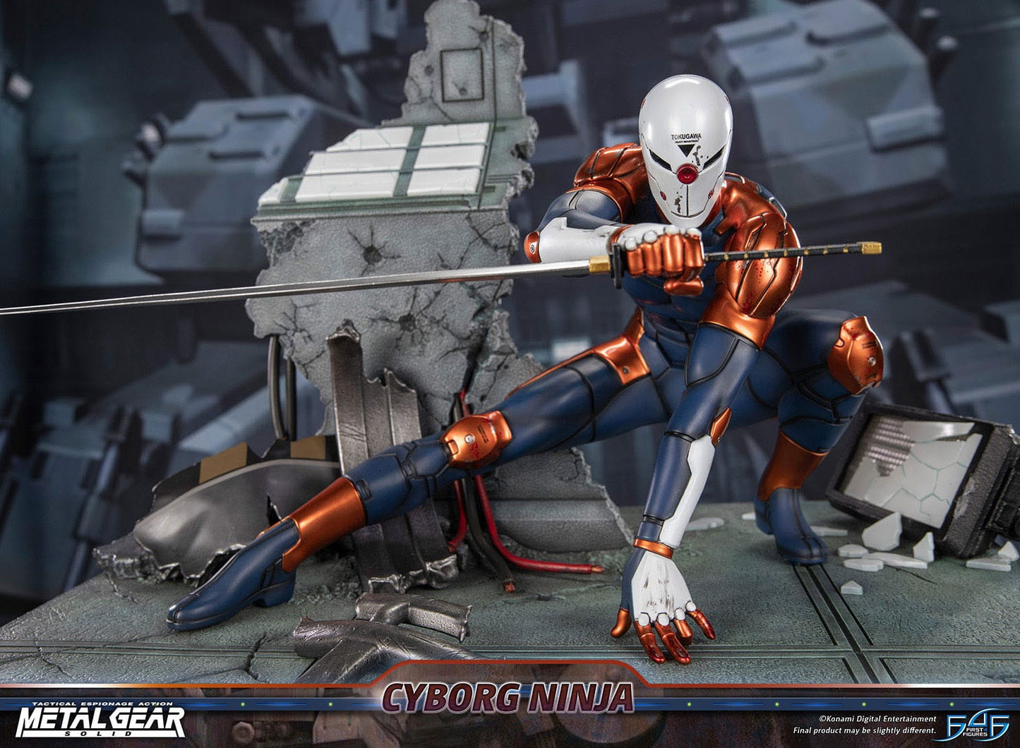 Metal Gear Solid Statue Cyborg Ninja (Gray Fox)