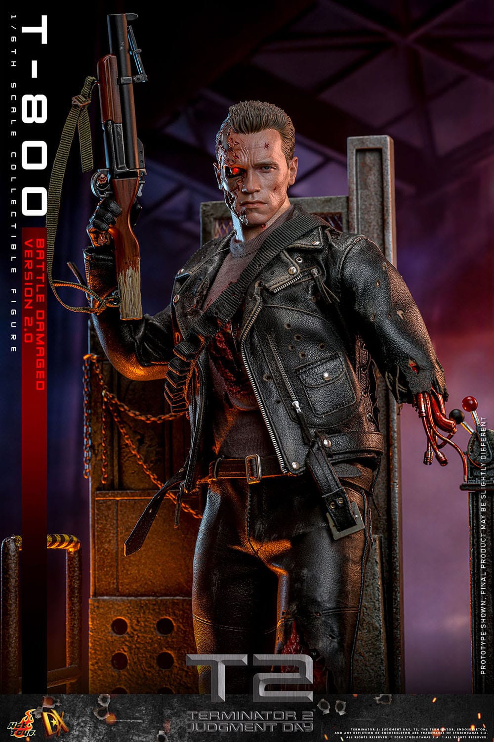 Terminator 2 Movie Masterpiece Actionfigur 1/6 T-800 Battle Damaged Version 2.0 32 cm
