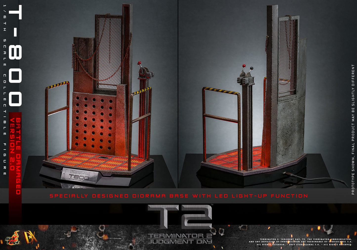 Terminator 2 Movie Masterpiece Actionfigur 1/6 T-800 Battle Damaged Version 2.0 32 cm