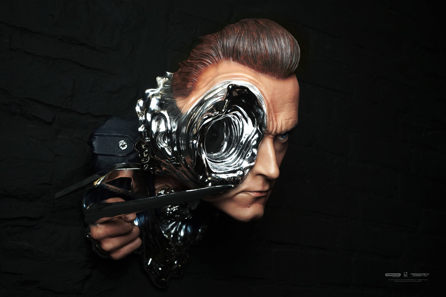 Terminator 2 - T-1000 1:1 Scale DELUXE Art Mask - Painted