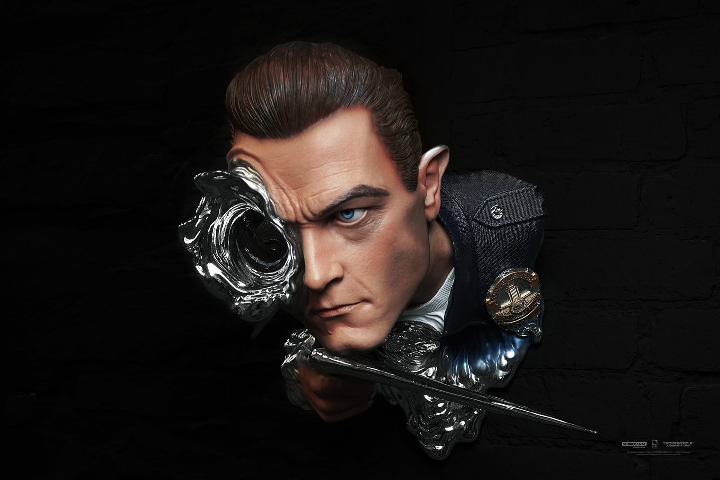 Terminator 2 - T-1000 1:1 Scale DELUXE Art Mask - Painted