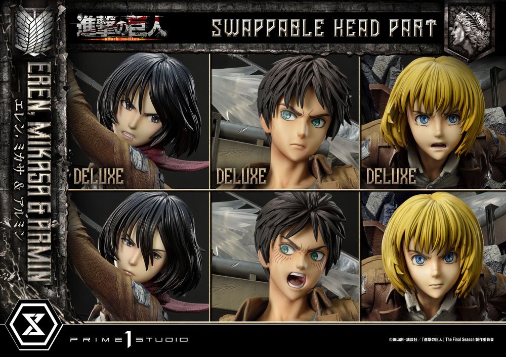 Attack on Titan Ultimate Premium Masterline Statue Eren, Mikasa, & Armin 72 cm