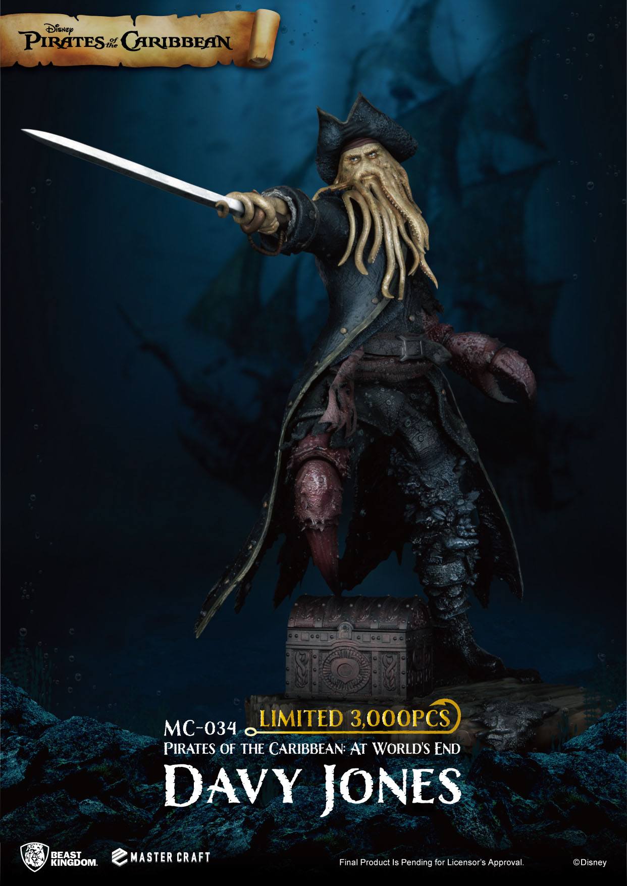 Pirates of the Caribbean - Am Ende der Welt Master Craft Statue Davy Jones 42 cm