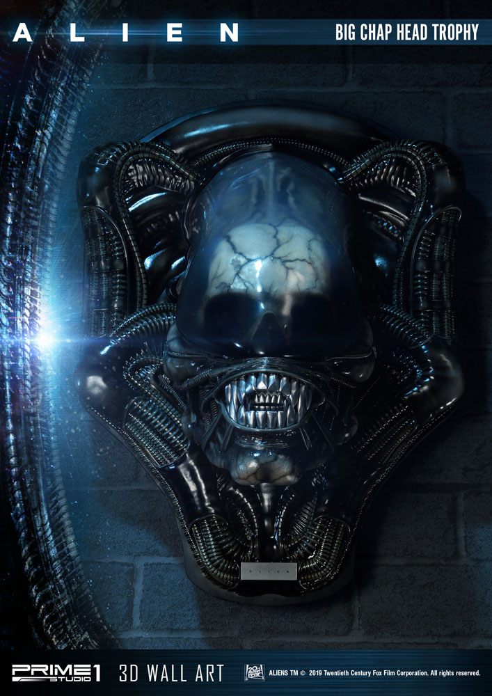 Alien 3D Wand-Relief Big Chap Head Trophy 58 cm