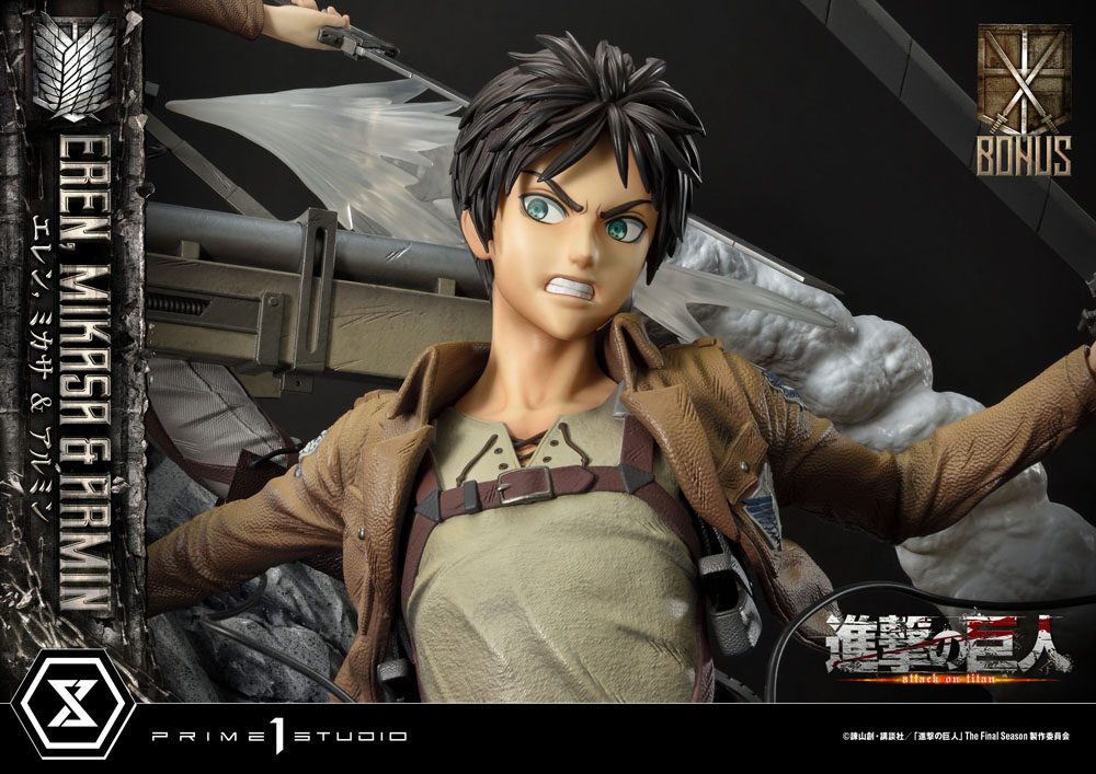 Attack on Titan Ultimate Premium Masterline Statue Eren, Mikasa, & Armin 72 cm