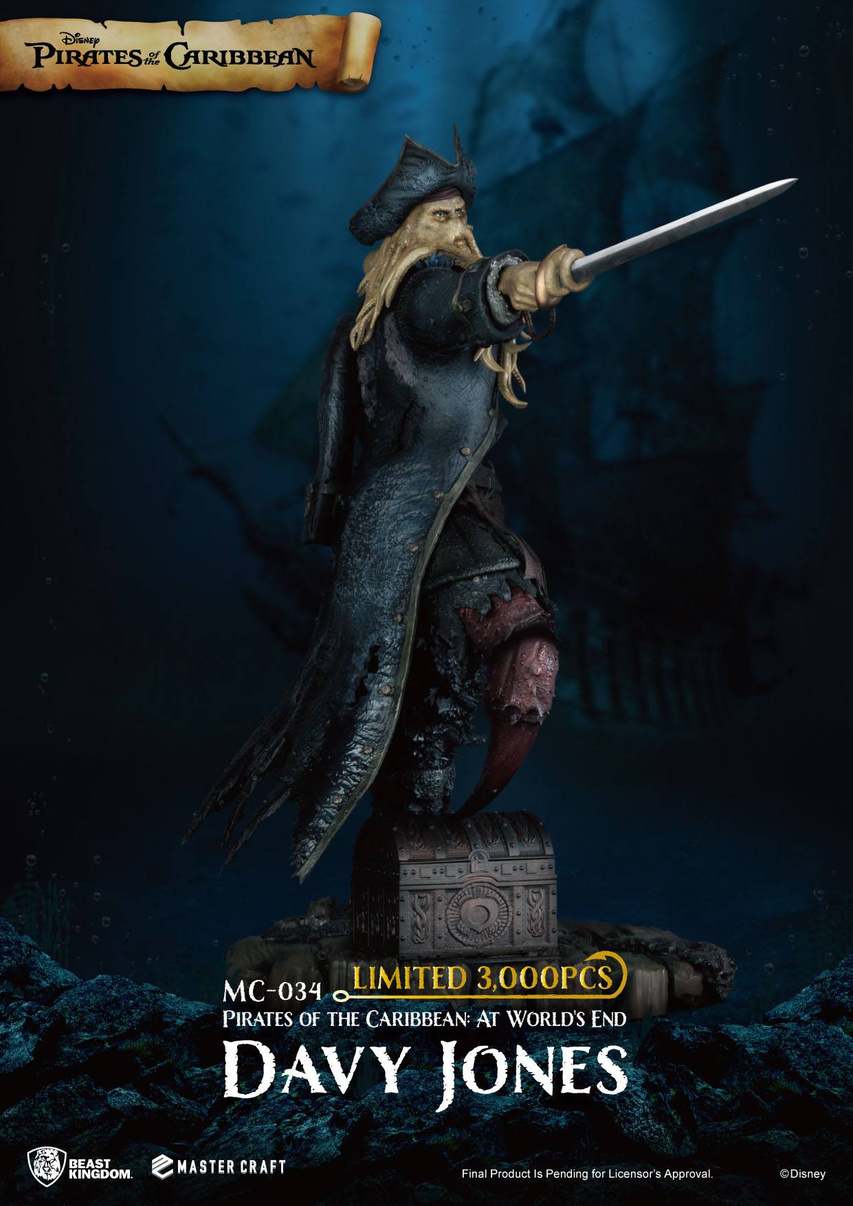 Pirates of the Caribbean - Am Ende der Welt Master Craft Statue Davy Jones 42 cm