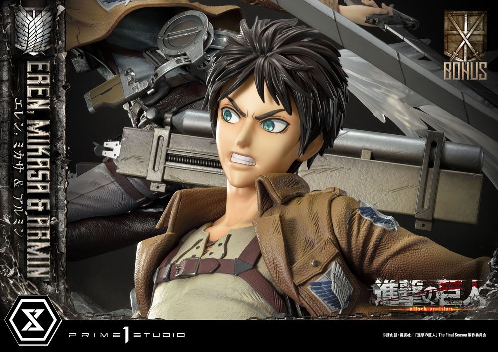 Attack on Titan Ultimate Premium Masterline Statue Eren, Mikasa, & Armin 72 cm