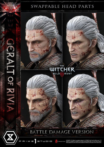 Witcher 3 Wild Hunt Statue 1/3 Geralt von Rivia Battle Damage Version 88 cm