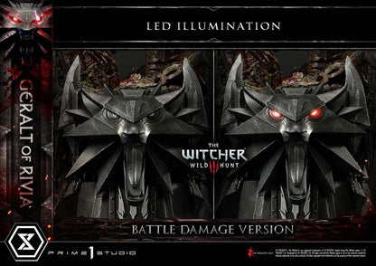 Witcher 3 Wild Hunt Statue 1/3 Geralt von Rivia Battle Damage Version 88 cm